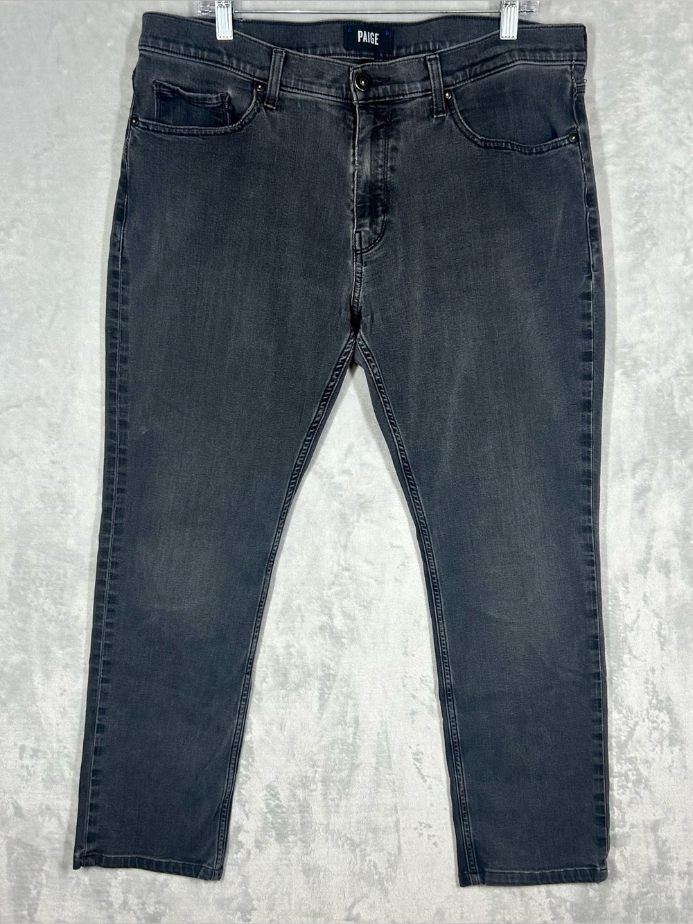 Paige Federal Jeans Mens 36x30 Gray Slim Straight Stretch Denim